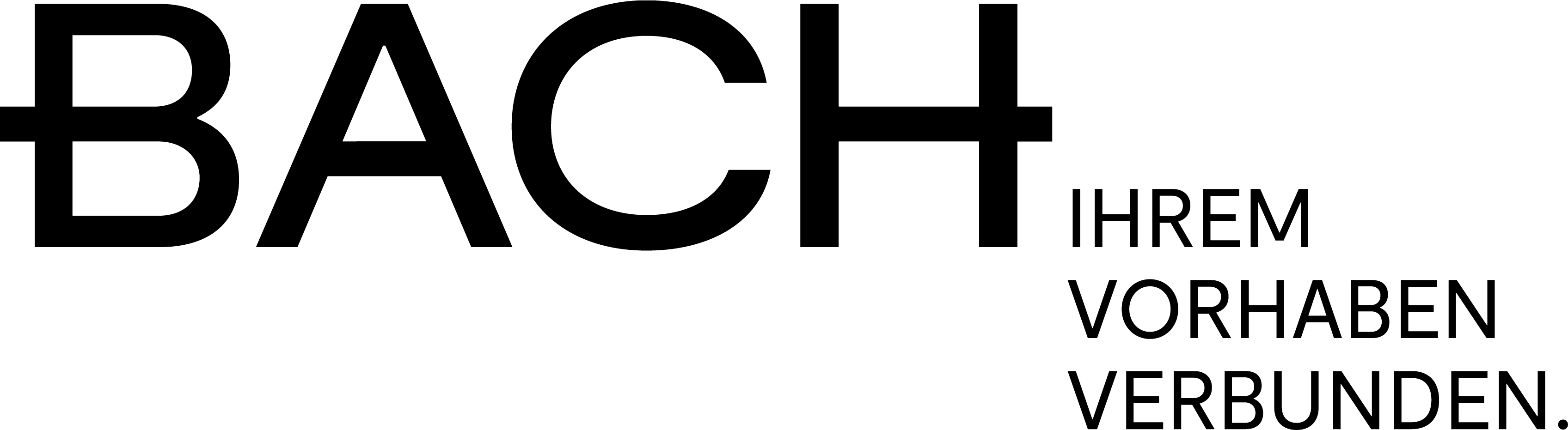 BACH Logo mit Claim schwarz100